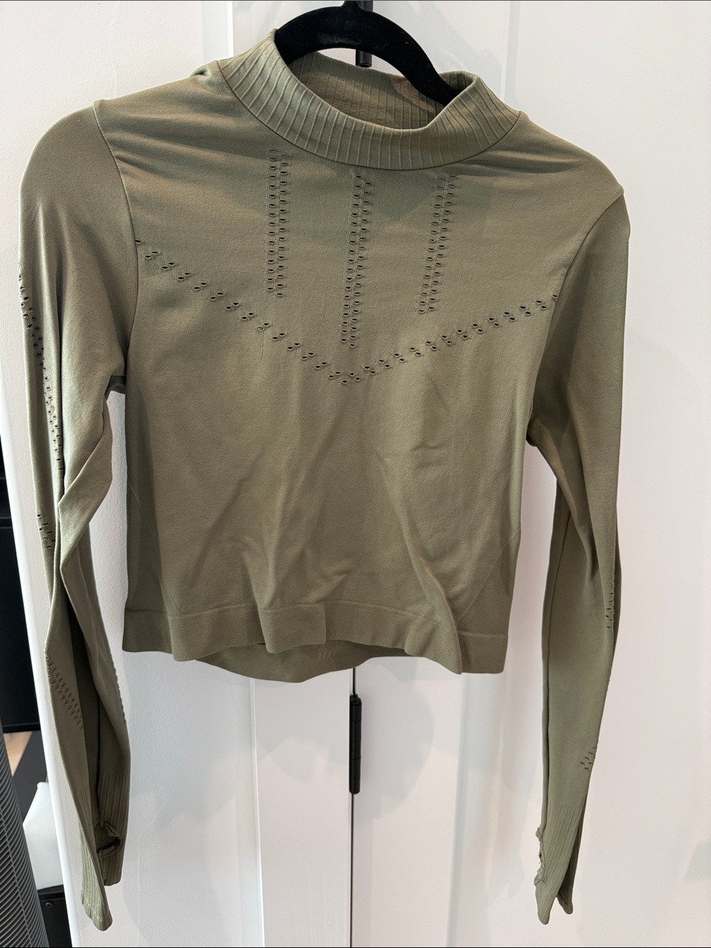 Old Navy Olive Mock Neck Long Sleeve active top